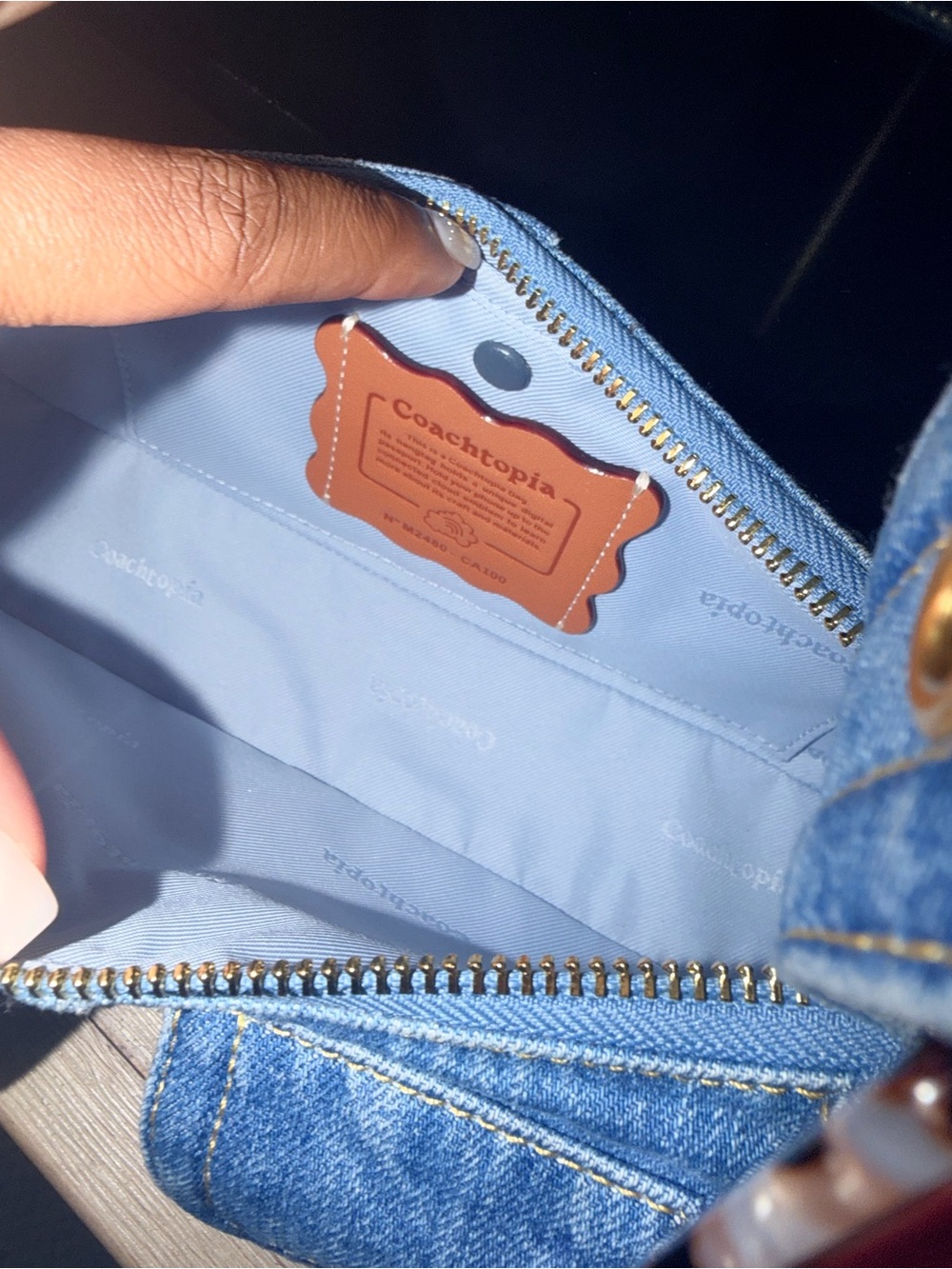 Coachtopia Denim Shoulder bag - Picture 5 of 6